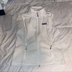White Fleece Vineyard Vines Vest